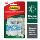 Ganchos transparentes para exterior 16un 