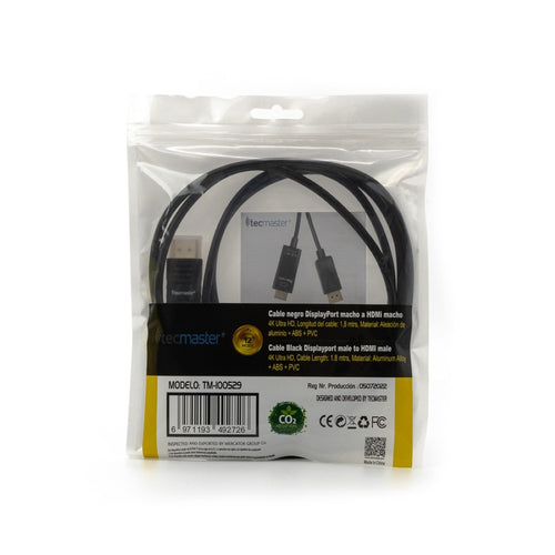 Cable Display Port a HDMI 1.8mts 