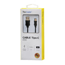 Cable USB A a USB C Negro 2.5mts 