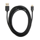 Cable USB A a USB C Negro 2.5mts 