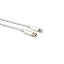Cable iPhone USB C a Lightning Blindado Certificado MFi 1.5mts Blanco 