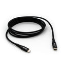 Cable iPhone USB C a Lightning Blindado Certificado MFi 1.5mts Negro 