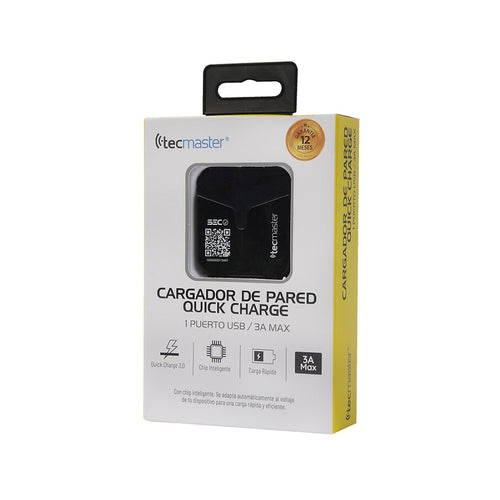Cargador de Pared USB A QC3.0 3A 