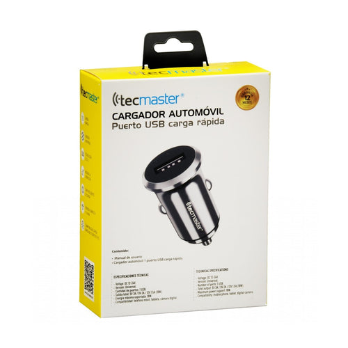 Cargador para Auto USB A QC3.0 18W 