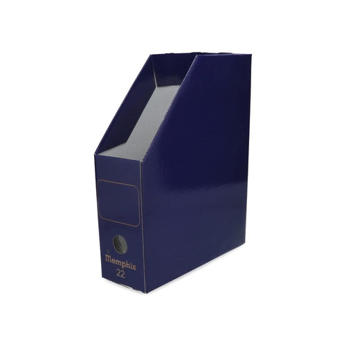 CAJA DE ARCHIVO REVISTERO OFICIO AZUL LOMO N22 LOMO 9.5 CM (6851988652240)