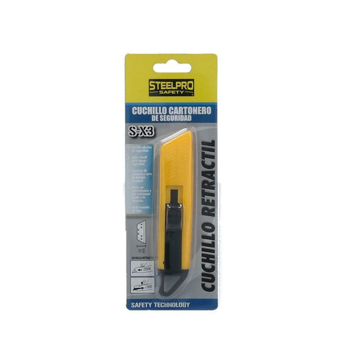 Cuchillo Cartonero Retráctil Hoja 19 Mm X-3