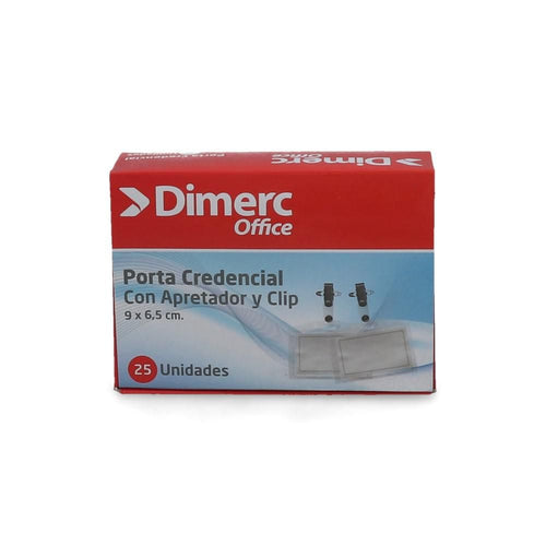 Porta Credencial Con Apretador Y Clip 9x6.5 Cm 25 Un