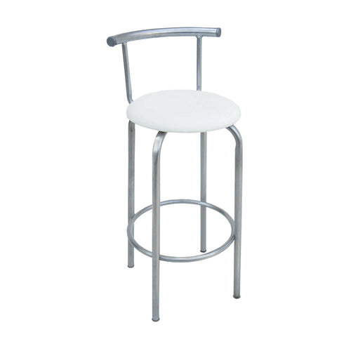 Taburete Plata Blanco