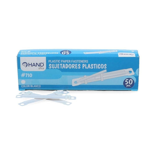ACCO CLIP PLASTICO CAJA 50 UN BLANCOS (6852061921488)