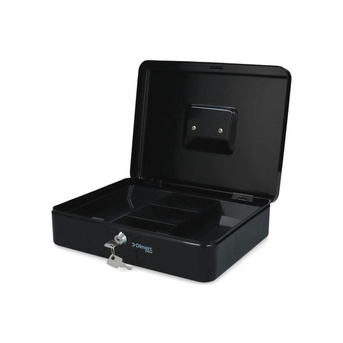 CAJA SEGURIDAD METALICA CON CHAPA 12 PULGADAS (6852062806224)