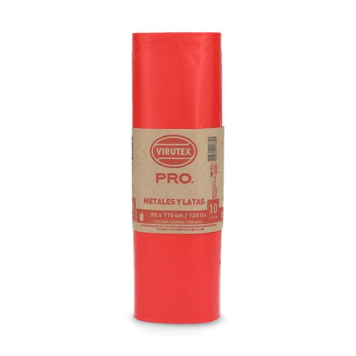 Bolsa Basura Rollo Roja 80x110 10 Un