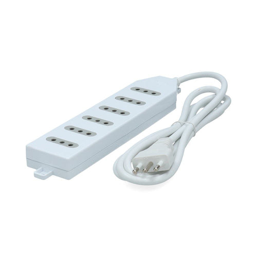 Alargador Eléctrico 6 Posiciones Blanco 1.5 Metros