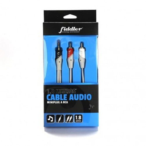 Cable De Audio Miniplug A Rca 1.8 Mt