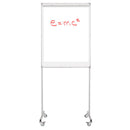 Pizarra Papelografo 76X120 Cm Atril Con Ruedas Marco Aluminio