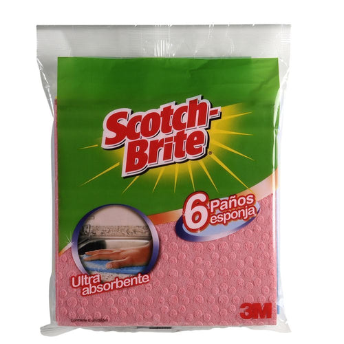 Paño Cocina Celulosa Rosado 6 Un