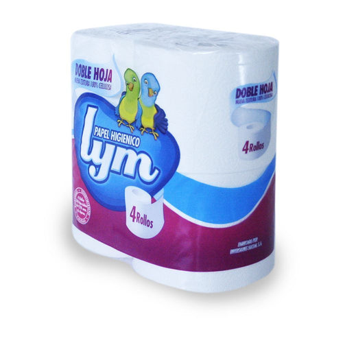 Papel Higiénico Doble Hoja 4 Rollos 20 Mt