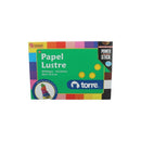CARPETA CON PAPEL LUSTRE 20 PLIEGOS 15 COLORES 26.5X37.5 CM (6852054024400)