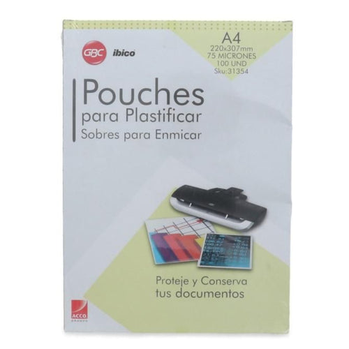 Sobre A4 Para Plastificar 75 Micrones 100 Un