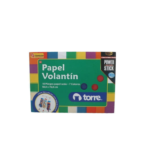Carpeta Con Papel Volantín 10 Pliegos 7 Colores 50.8X76.8 Cm