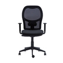 SILLA ESCRITORIO Q3 ERGONOMICA RESPALDO ALTO CON BRAZO NEGRO