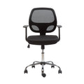 SILLA ESCRITORIO GENOVA RECLINABLE RESPALDO BAJO CON BRAZO NEGRO