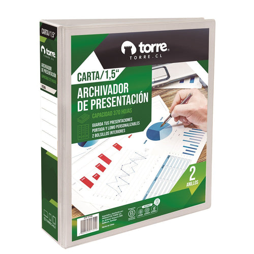 ARCHIVADOR CATALOGO CARTA 2A 1 1/2 BLANCO