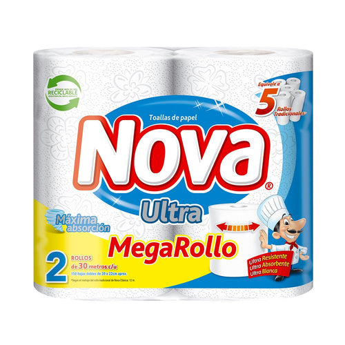 Toalla De Papel Ultra Doble Hoja 30 Mt 2 Un
