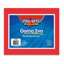 GOMA EVA ROJO 20 X 30 CM 10 HOJAS