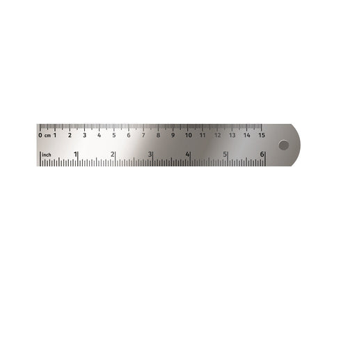 REGLA METALICA ACERO INOXIDABLE 15 CMS