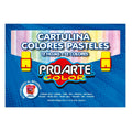 CARPETA CON CARTULINA 12 COLORES PASTEL 12 HOJAS