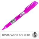 Destacador Bolsillo Rosado Fluor