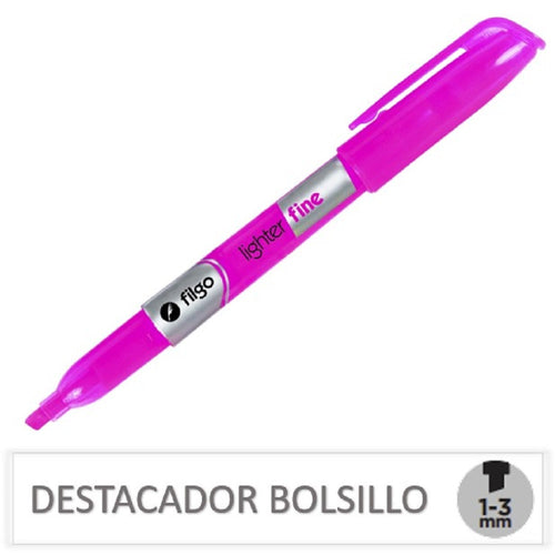 Destacador Bolsillo Rosado Fluor