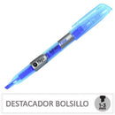 Destacador Bolsillo Celeste Fluor