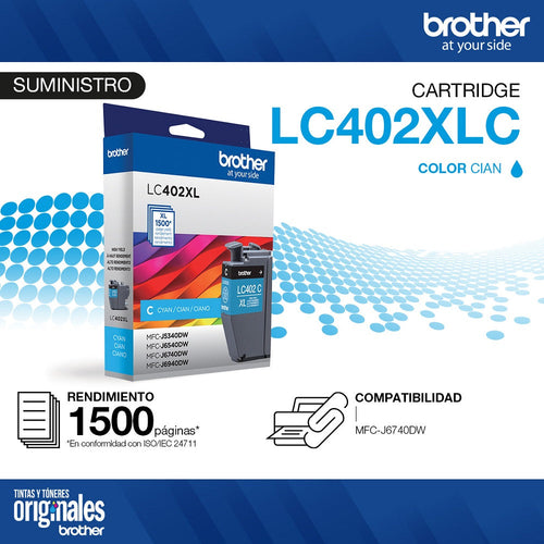 Cartucho Tinta Lc402Xcs Cian/Cyan 1500 Páginas