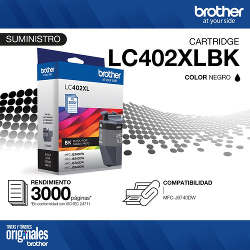 Cartucho Tinta Lc402Xbks Negro 3000 Páginas