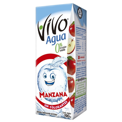 Agua Con Jugo De Manzana 190 Ml