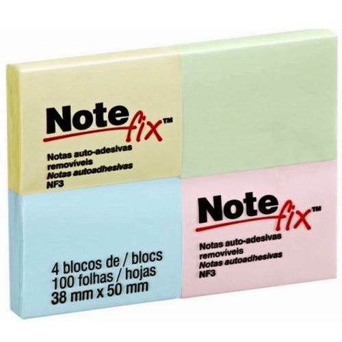 Nota Adhesiva 653 Pastel 4 Un 100 Hojas