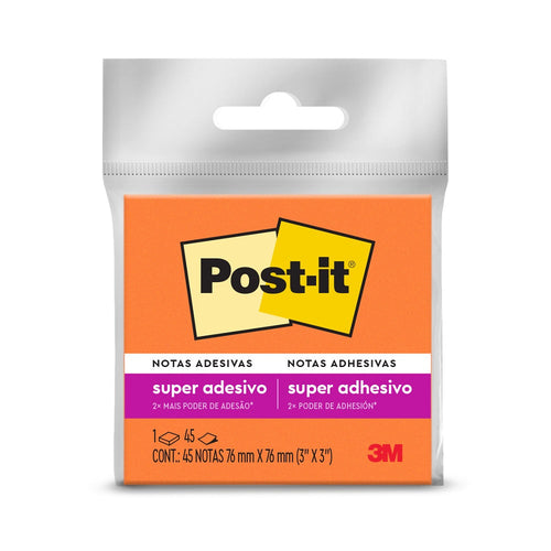 Nota Adhesiva 654 Naranjo 76X76Mm 1 Un 45 Hojas