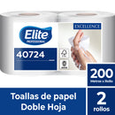 Toalla De Papel Excellence Doble Hoja 200 Mt X 2 Rollos