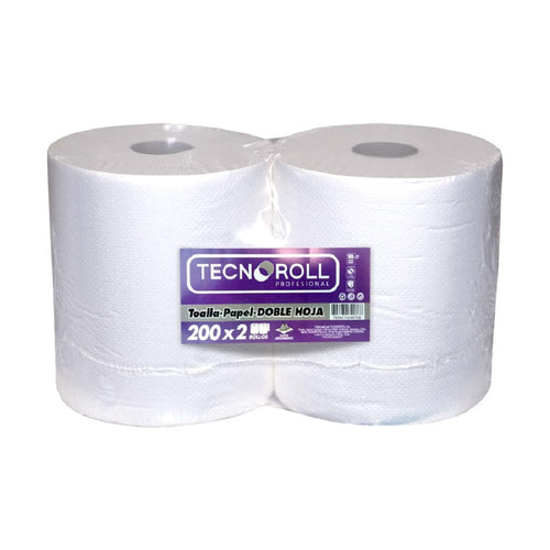 Toalla De Papel Doble Hoja 2 X 200 Mt TECNOROLL 