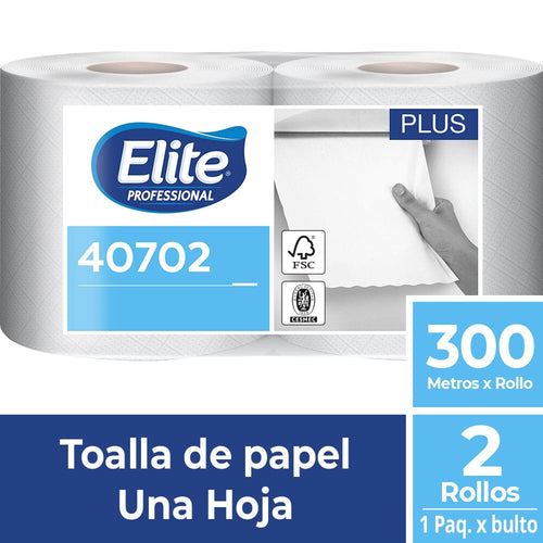 Toalla Una Hoja 300 Mts X 2 ELITE PROFESSIONAL 
