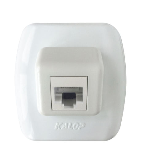 Toma Computación Rj45 Blanco Tekna