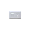 Interruptor 9/12 + 1 Toma Bco Arma
