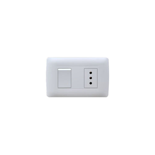 Interruptor 9/12 + 1 Toma Bco Arma