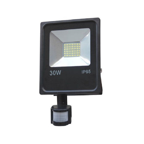 Proyector Led Smd 30 W 4000 K Con Sensor Negro