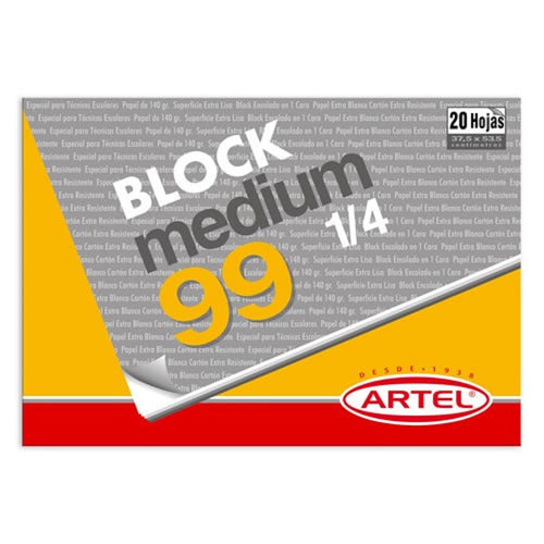 Block Medium 1/4 20 Hojas
