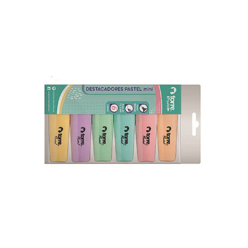 DESTACADOR PASTEL 6 COLORES