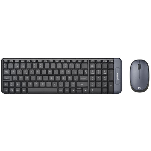TECLADO CON MOUSE INALAMBRICO NEGRO