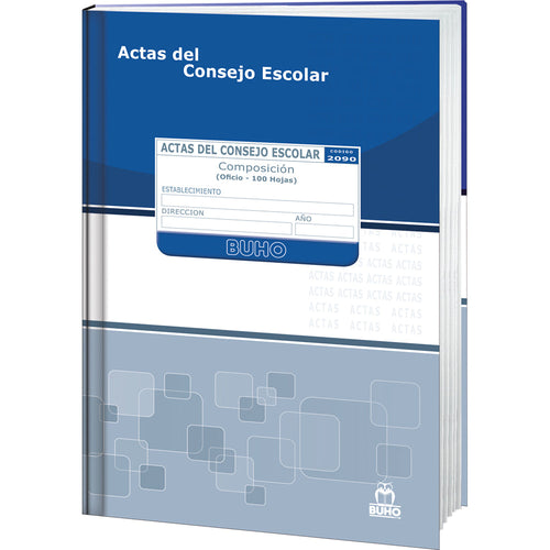 Libro Acta Consejo Escolar Composición 100 Hojas