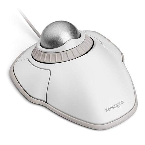 Trackball Mouse Orbit Blanco Bola Plateada Alámbrico K72500Jp